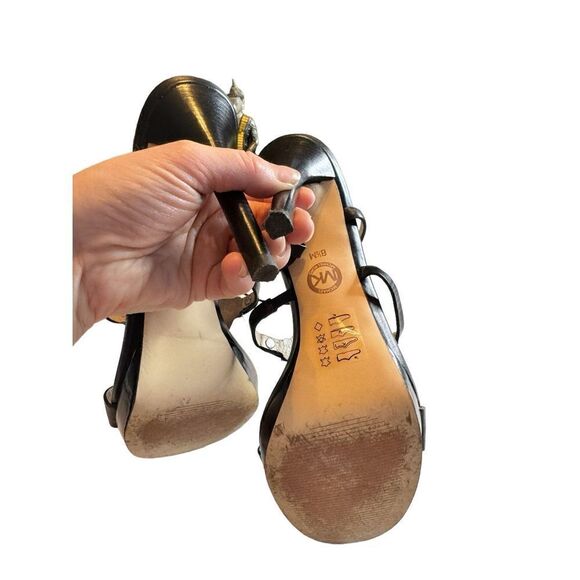 Michael Kors 5inch black and silver heals size 8.5 - Picture 5 of 6